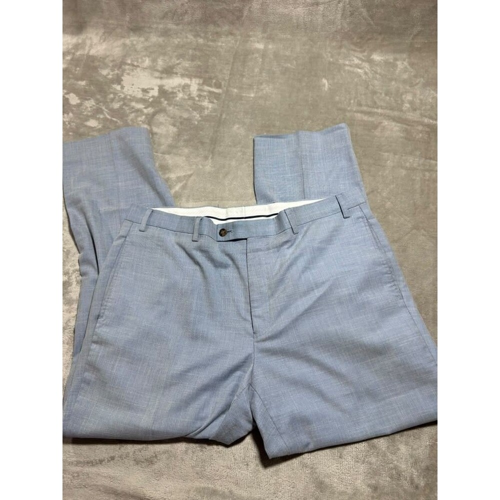 Lauren Ralph Lauren Pants Men Size 36x32 Blue Dress Straight Flat Front Trousers